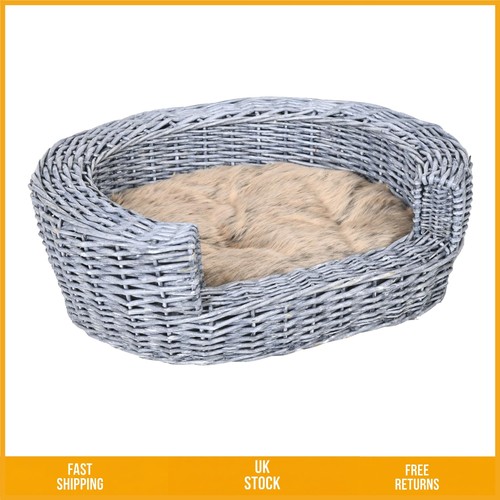 Cozy wicker pet bed - pet, dog