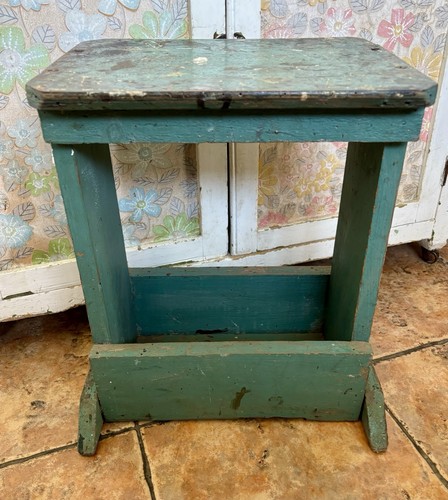 Vintage wooden stool - vintage,