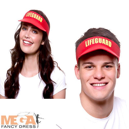 Red lifeguard visor baywatch - visor,