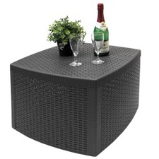 Rattan Indoor Outdoor Coffee Table Garden Furniture Bench Box Patio Side Snack