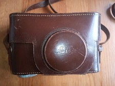 Leitz Wetzlar Leica IIIf IIIc Ever Ready Case – Genuine Brown Leather – Vintage