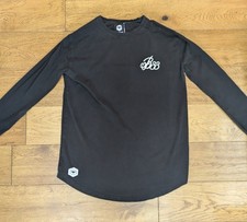 Bee Inspired Men's Black Long Sleeve Embroidered Logo Top Size M