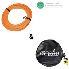 Regin Premier 10m Drain Down Hose Kit Rubber Hose Jubilee Hose Clip  + FREE Bag