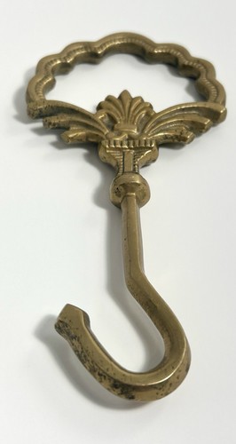 Vtg brass fireplace damper - brass,