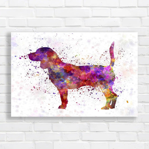 Vibrant beagle watercolor - beagle,