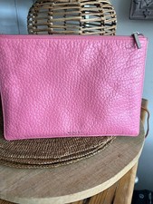 Whistles Pink Leather Clutch