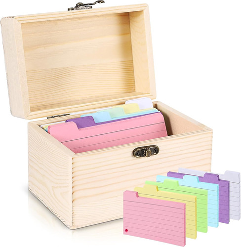 Allomn wood recipe box with - allomn,