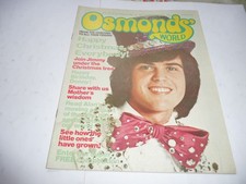 Osmonds World Magazine No 27 (November 1975) -Donny Osmond cover