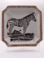 India Jane Square Plate Zebra 19.5 x 19.5 cm