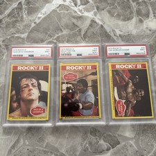 ⭐️PSA 9 1979 Rocky II  Rocky Balboa Cards x 3 Collectors Topps Mint⭐️