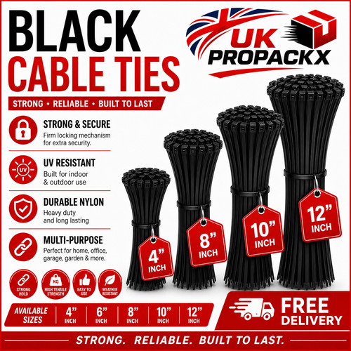 Black cable ties zip - cable,