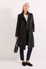Wallis Black Coat Womens