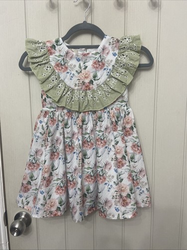 Girls floral dress with ruffle - girls,