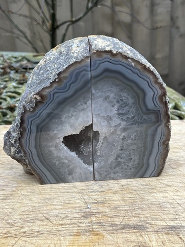 Agate bookends large - bookends, heavy
