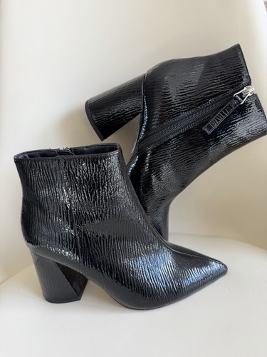 Topshop black patent pointed - black,