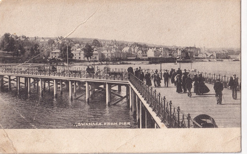 Vintage postcard swanage - vintage,