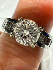EGL Certified- Stunningly Beautiful 950 Platinum 1.8 Ct Diamond Ring! F - VS1