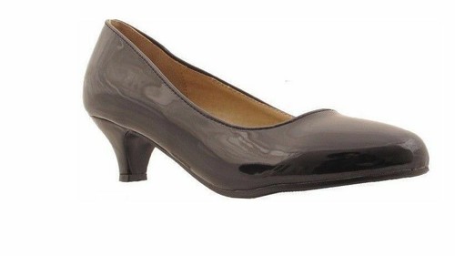 Ladies womens low kitten heel - womens,