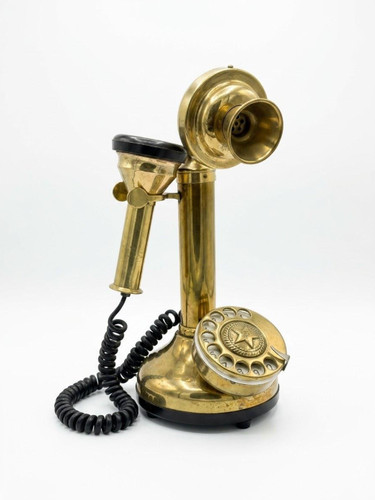Vintage brass candlestick - brass,