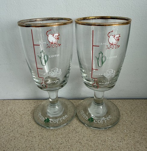 Irish coffee glasses with - glasses,