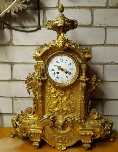 Antique french mantel clock - antique,