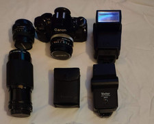 Canon A1 Camera With Lenses And Accessories