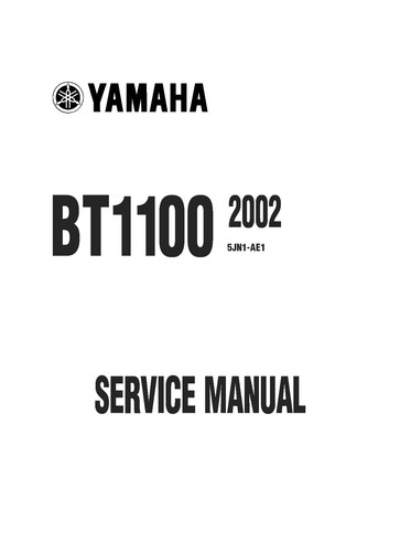 Yamaha service manual 2002