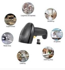 Wireless Handheld Barcode Scanner – 1D/2D QR Code Reader, USB Rechargeable
