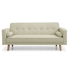 3 Seater Sofa Bed Cream New