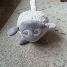 Ewan the Dream Sheep Sleep  Soother White & Grey Heart Beating Plush working 