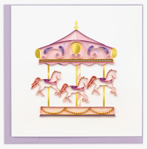 Quilling card quilled carousel - quilling,