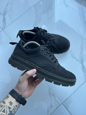 Dr Martens Reeder 5 Tie Shoes UK 8 Mens Black Lace Up Chunky Sole Doc Martens