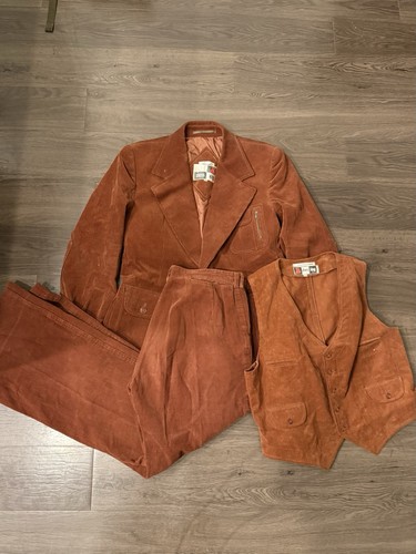 Vtg 70s corduroy - rust, color