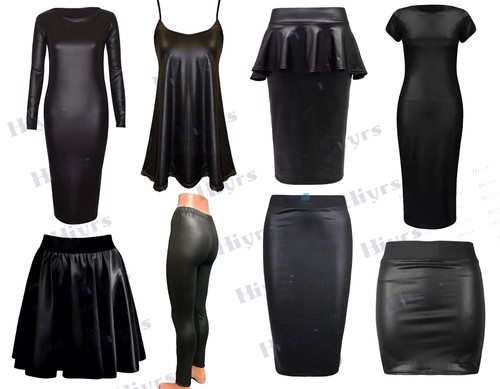 Womens wet look faux - womens,