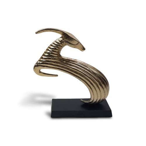 Gold bronze aluminium antelope - bronze,