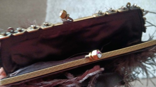 Clutch bag 1920s feather - clutch,