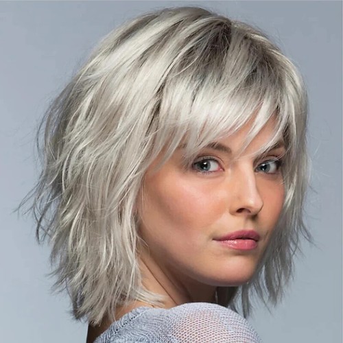 Natural straight layered short - natural,