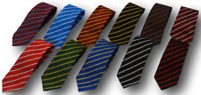 School Uniform Ties - Narrow Stripes - Adult Sizes - Many Colour Combinations