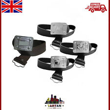 Men Premium Black Leather Kilt