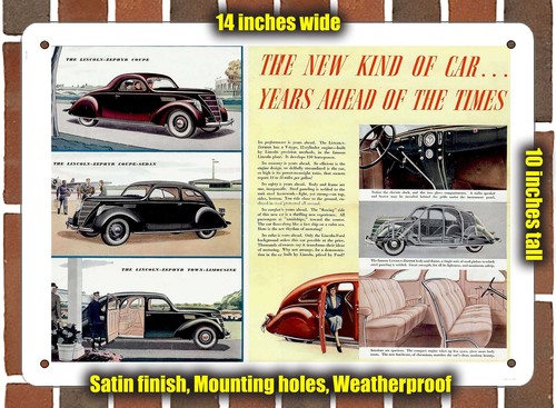 Metal sign 1937 lincoln - -,