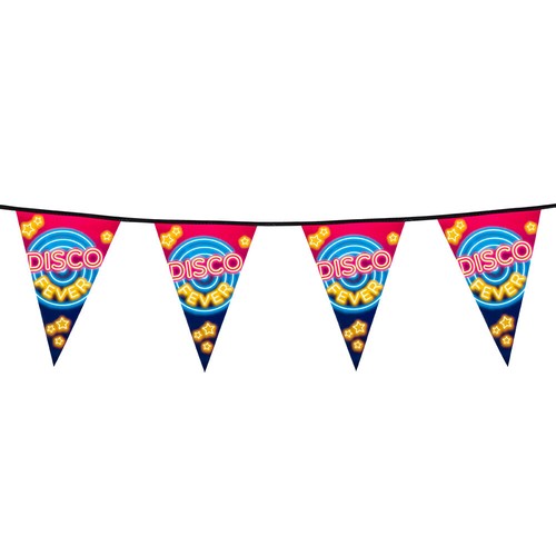Disco fever pennant flag - disco,