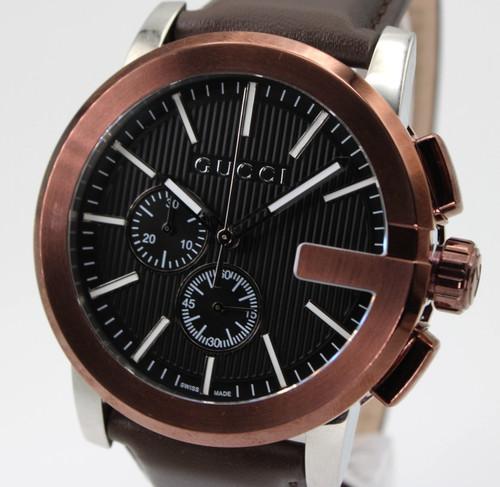 Gucci 44mm chrono black - gucci,