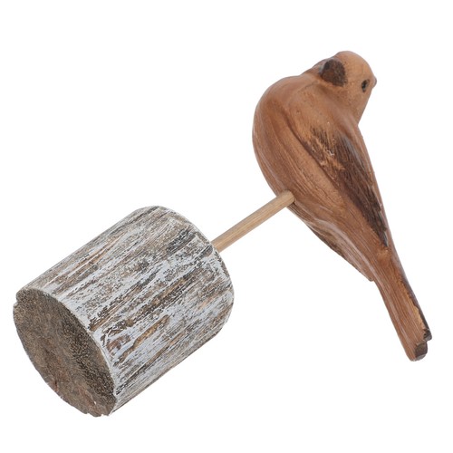 Wooden seagull figurine - wooden,