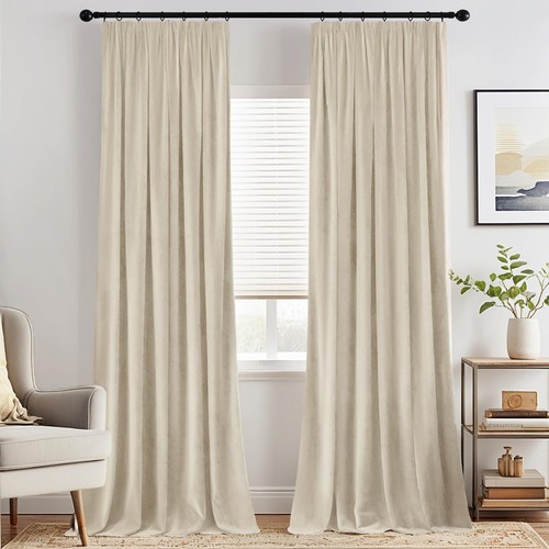 Velvet curtain with curling - velvet,