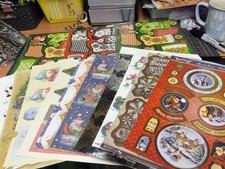 Christmas Glitter And Foli Topper Sheets, Kanban,  Hunkydory Christmas Toppers