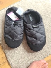 Mens UK9 (small fit) more like 8, black toggle Advanced Thinsulate slippers BN