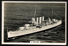 Tobacco Card, Senior Service, THE NAVY, 1937, A Cruiser, #8