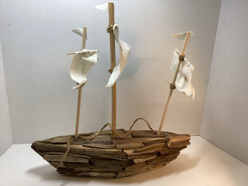 Driftwood nautical pirate ship - driftwood,