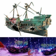 Aquarium Ornament Wreck Boat