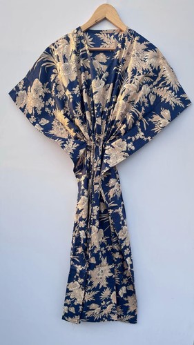 Indian cotton blue floral - blue,
